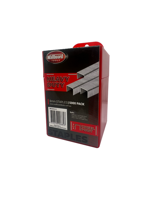 Wallboard Chisel Point Staples 5000 pkt - 8mm