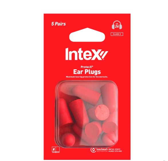 Intex Disposable Uncorded Ear Plugs (Pack of 5 pairs)