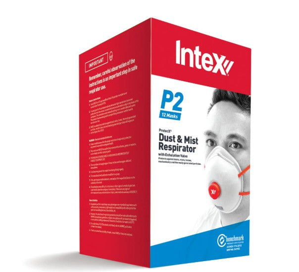 Intex Dust & Mist Mask P2 with Valve (Pack of 12)