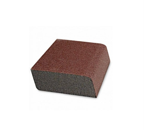 Angled Sides Foam Sander Block with Radius Edges 127x75x26mm Grit