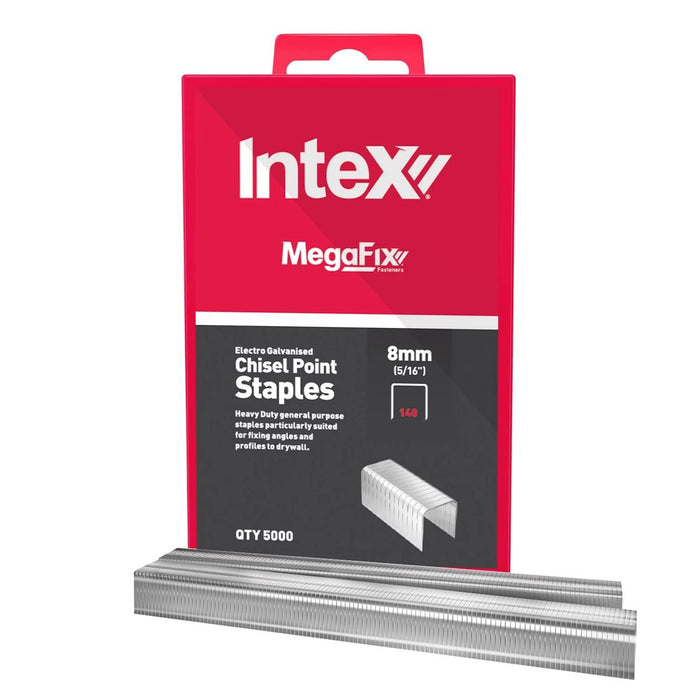Intex Staples 8mm - Suit PlasterX®/Arrow/Rapid (Pack 5000)